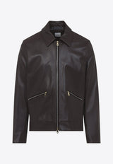 Leather Zip-Up Jacket