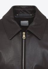 Leather Zip-Up Jacket