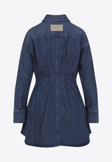 Denim Flared Mini Dress