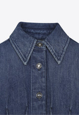 Denim Flared Mini Dress