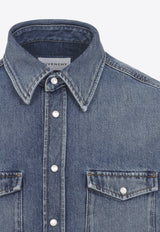 Long-Sleeved Denim Shirt