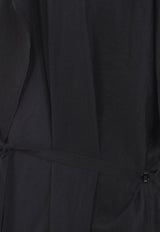 Ruffled Midi Dress with Belt