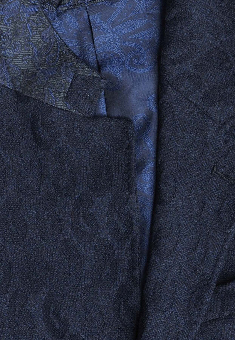 بليزر بنقشة بيزلي بصف أزرار مزدوج