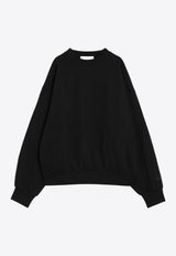 Fear Of God Essentials Logo Print Crewneck Sweatshirt Black 192AS252040F/R_FEARE-JB