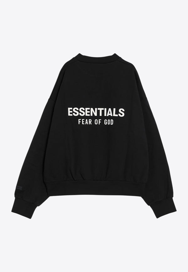 Fear Of God Essentials Logo Print Crewneck Sweatshirt Black 192AS252040F/R_FEARE-JB