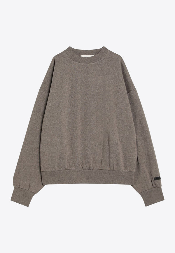 Fear Of God Essentials Logo Print Crewneck Sweatshirt Taupe 192AS252041F/R_FEARE-HH