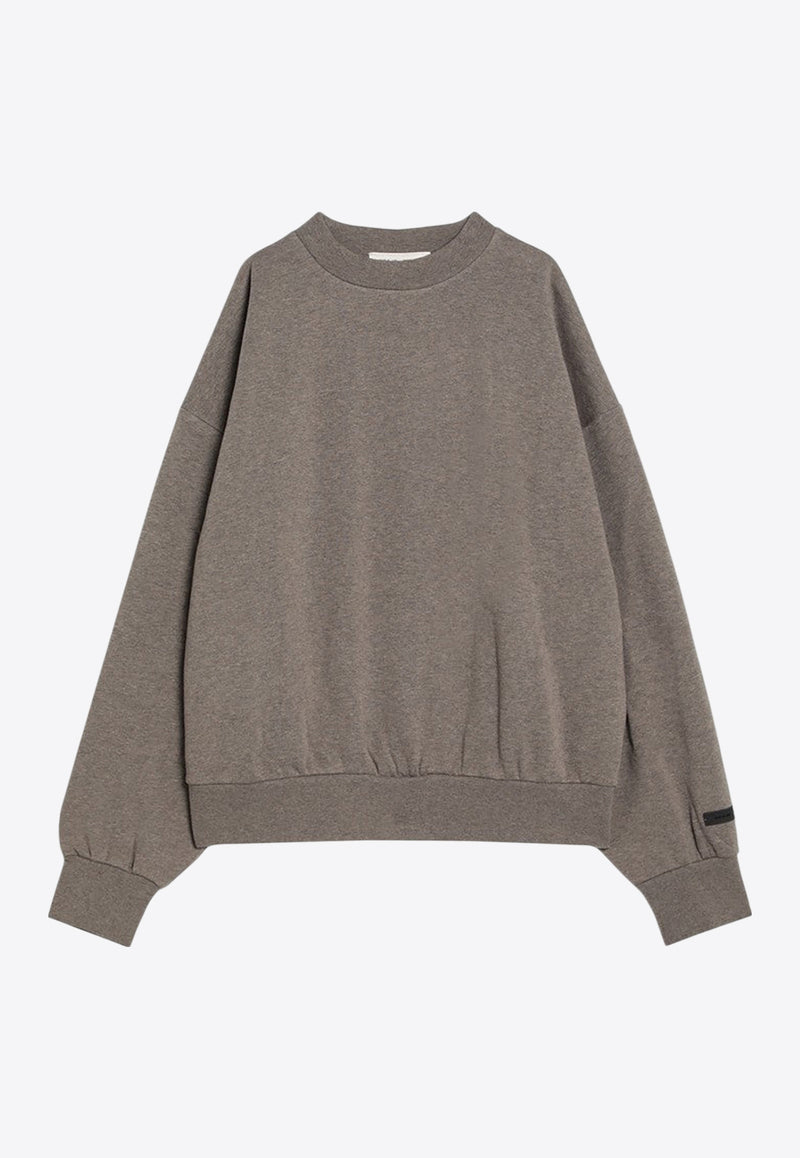Fear Of God Essentials Logo Print Crewneck Sweatshirt Taupe 192AS252041F/R_FEARE-HH