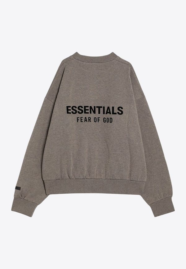 Fear Of God Essentials Logo Print Crewneck Sweatshirt Taupe 192AS252041F/R_FEARE-HH