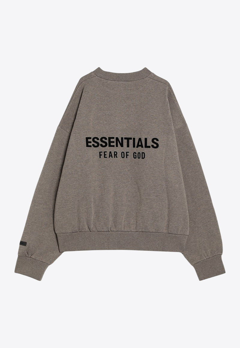 Fear Of God Essentials Logo Print Crewneck Sweatshirt Taupe 192AS252041F/R_FEARE-HH