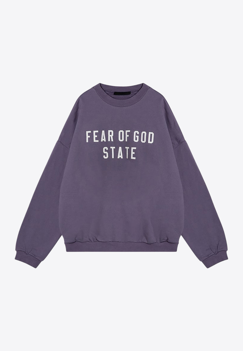 Fear Of God Essentials Logo Print Crewneck Sweatshirt Lavender 192BT246237F/P_FEARE-LA