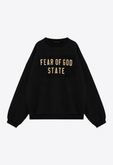 Fear Of God Essentials Logo Print Crewneck Sweatshirt Black 192BT246260F/P_FEARE-BLK