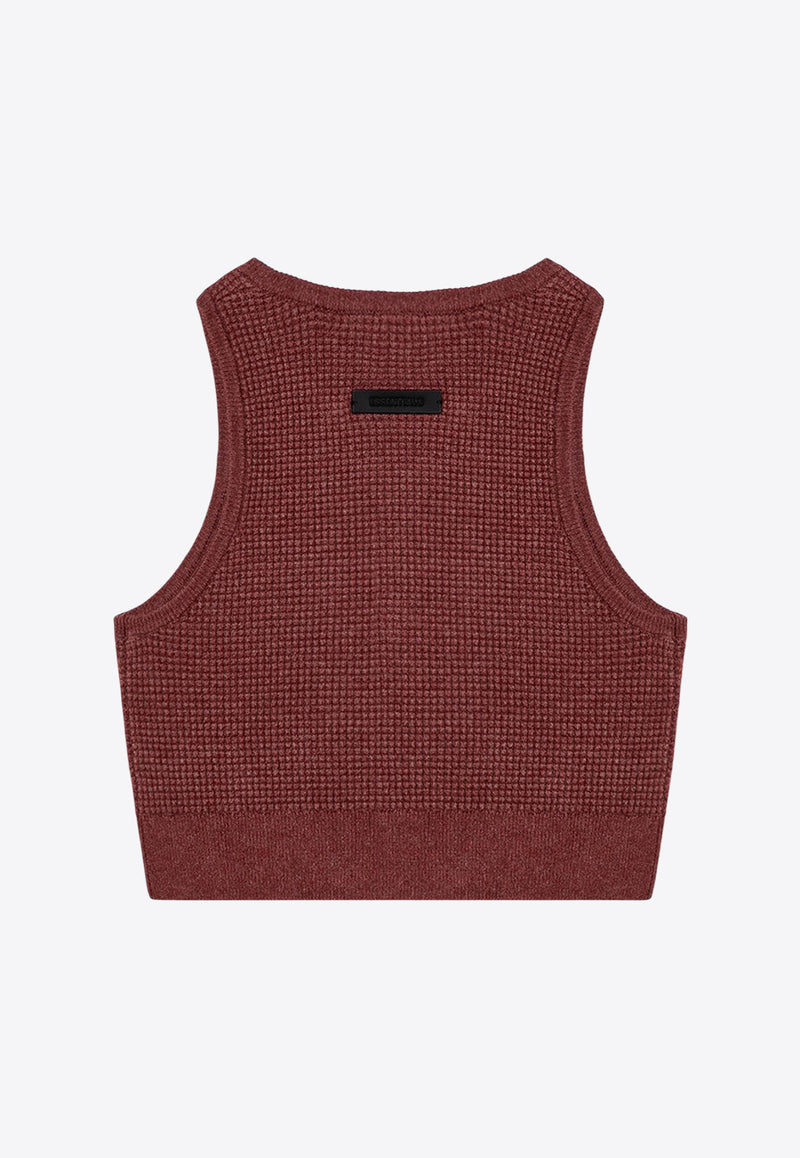 Fear Of God Essentials Sporty Honeycomb Tank Top Burgundy 192BT247226FW/P_FEARE-CR