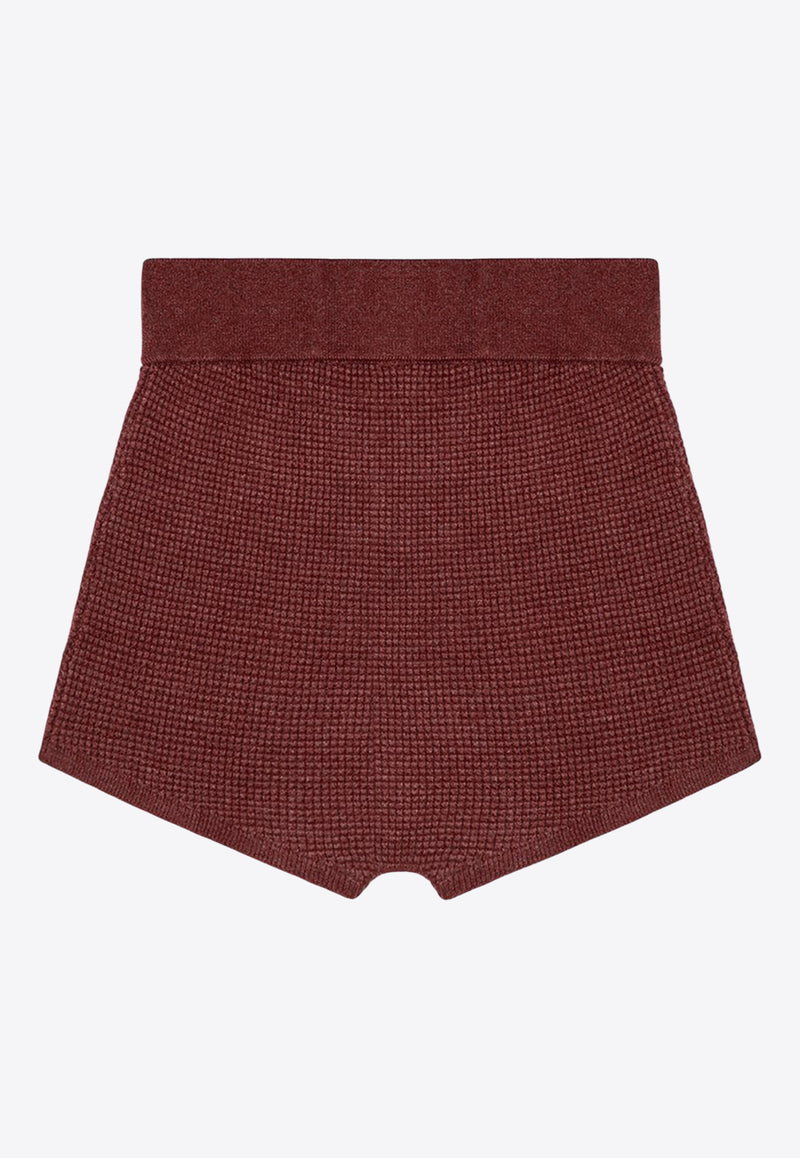 Fear Of God Essentials Honeycomb Logo Patch Mini Shorts Burgundy 192BT247256FW/P_FEARE-CR