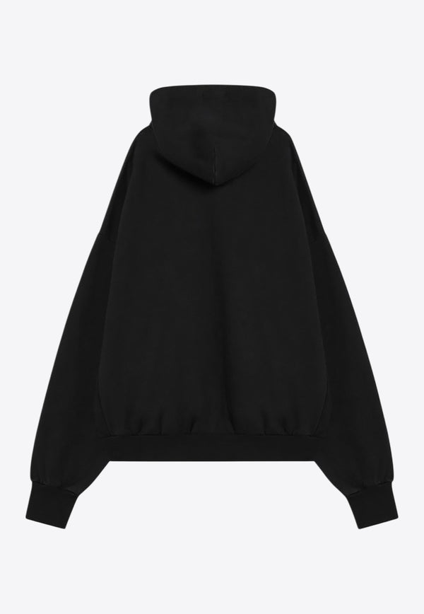 Fear Of God Essentials University Logo Hooded Sweatshirt Black 192HO246210F/P_FEARE-BLK
