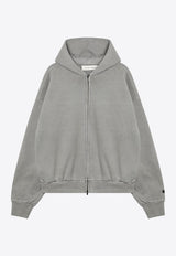 Washed Zip Hooded Sweatshirt