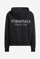 Fear Of God Essentials Logo Patch Zip-Up Hoodie Black 192SP255090FW/R_FEARE-JB