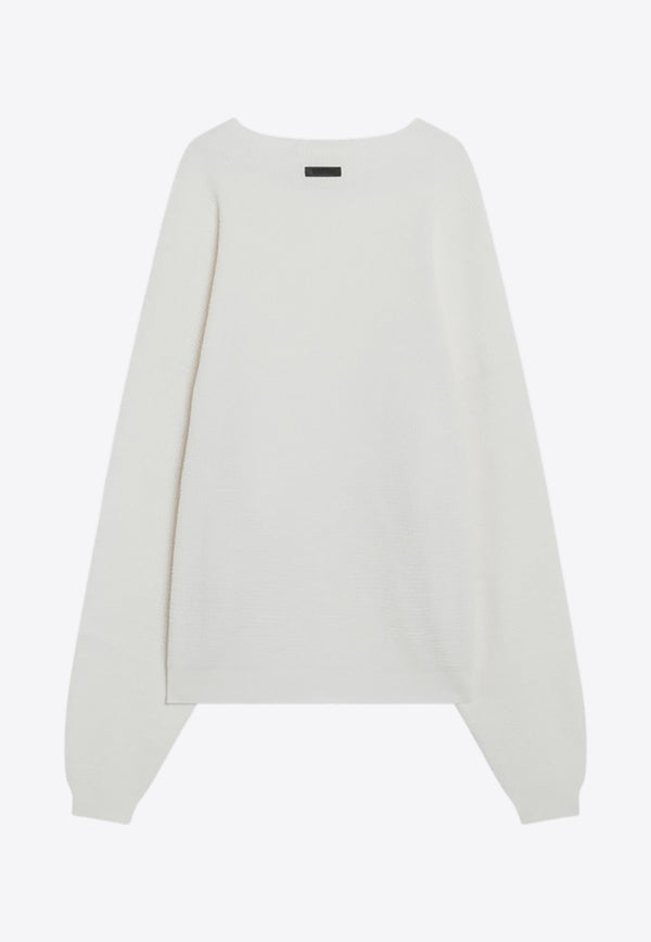 Fear Of God Essentials Waffle Knit Sweater White 192SP256164F_FEARE-CW