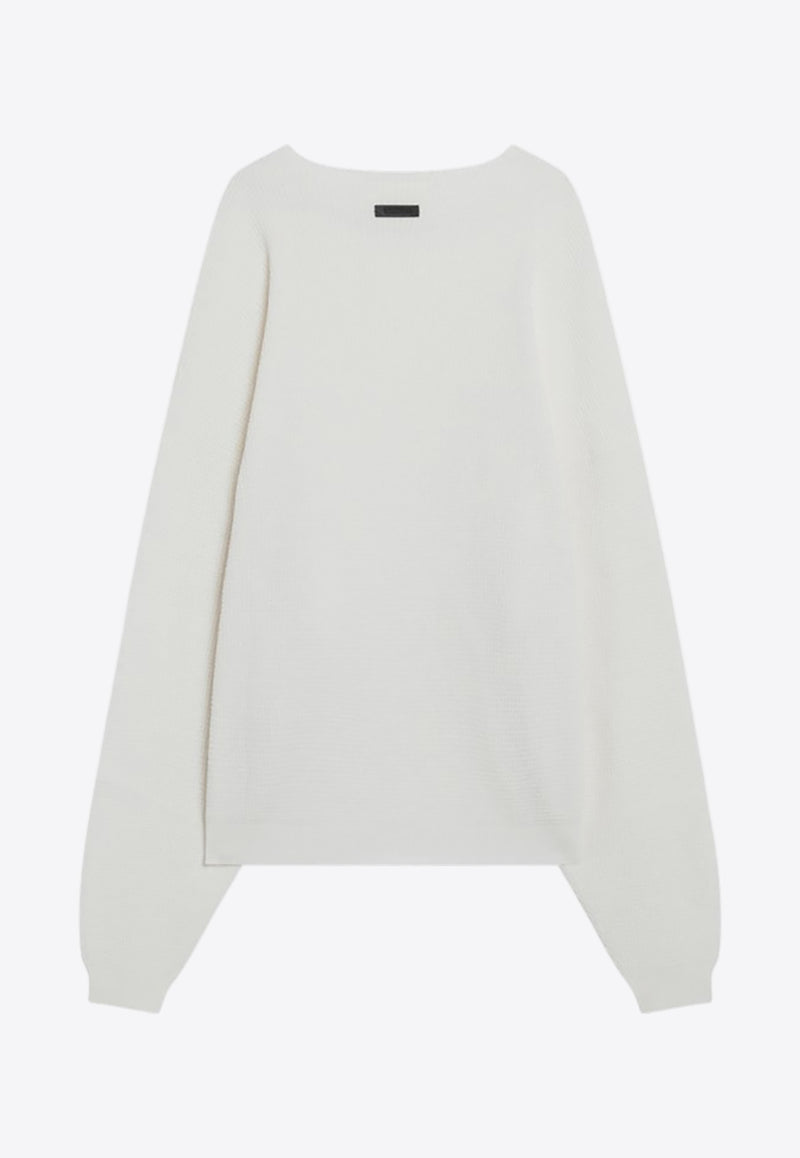 Fear Of God Essentials Waffle Knit Sweater White 192SP256164F_FEARE-CW