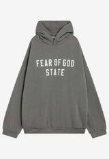 Fear Of God Essentials 90's Logo Oversized Hoodie Green 192SP256217F/R_FEARE-MO