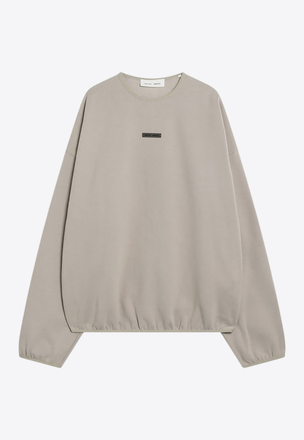 Fear Of God Essentials Logo Patch Crewneck Sweatshirt Gray 192SP256541F_FEARE-TI