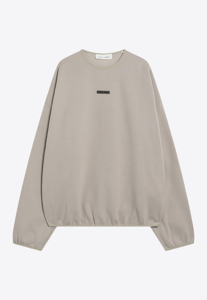 Fear Of God Essentials Logo Patch Crewneck Sweatshirt Gray 192SP256541F_FEARE-TI