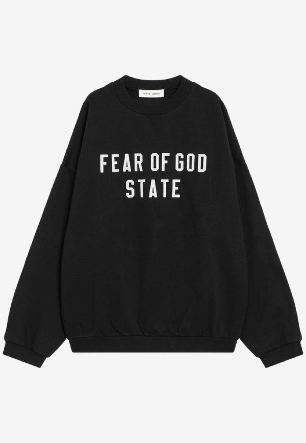 Fear Of God Essentials 90's Logo Oversized Sweatshirt Black 192SP256550F/R_FEARE-JB
