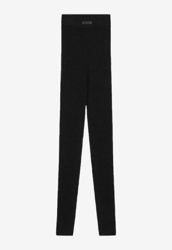 Fear Of God Essentials Waffle Knit Leggings Black 192SP257270FW/R_FEARE-JB