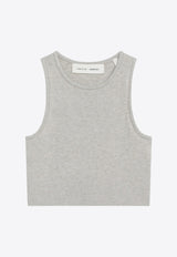 Fear Of God Essentials Rib Knit Cropped Tank Top Gray 192SP257691FW_FEARE-TI