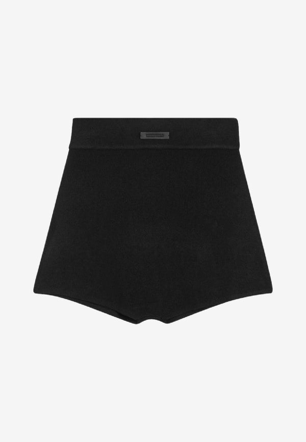 Fear Of God Essentials Waffle Knit Mini Shorts Black 192SP257700FW/R_FEARE-JB
