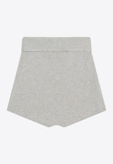 Fear Of God Essentials Ribbed Mini Shorts with Logo-Patch Gray 192SP257701FW_FEARE-TI