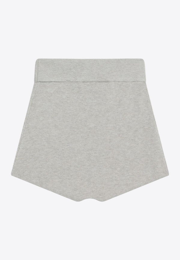 Fear Of God Essentials Ribbed Mini Shorts with Logo-Patch Gray 192SP257701FW_FEARE-TI