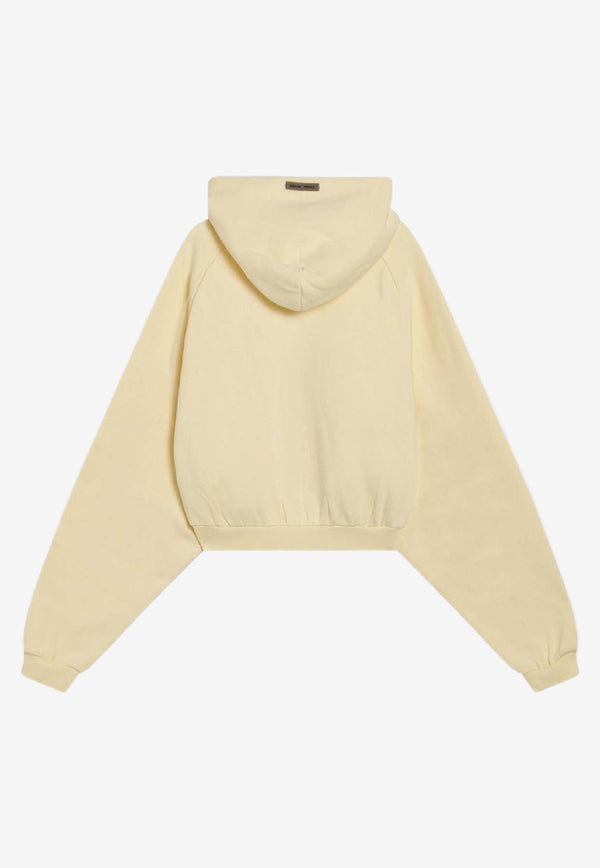 Fear Of God Essentials 90's Logo Print Hooded Sweatshirt Yellow 192SP257828FW/R_FEARE-GY