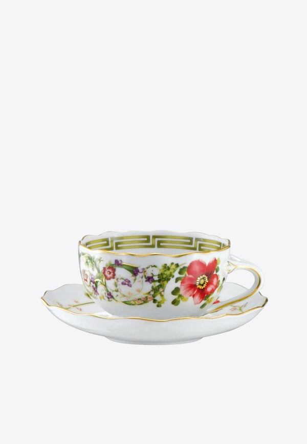 Versace Home Collection Flower Fantasy Tea Cup and Saucer Multicolor 19330-403617-14642