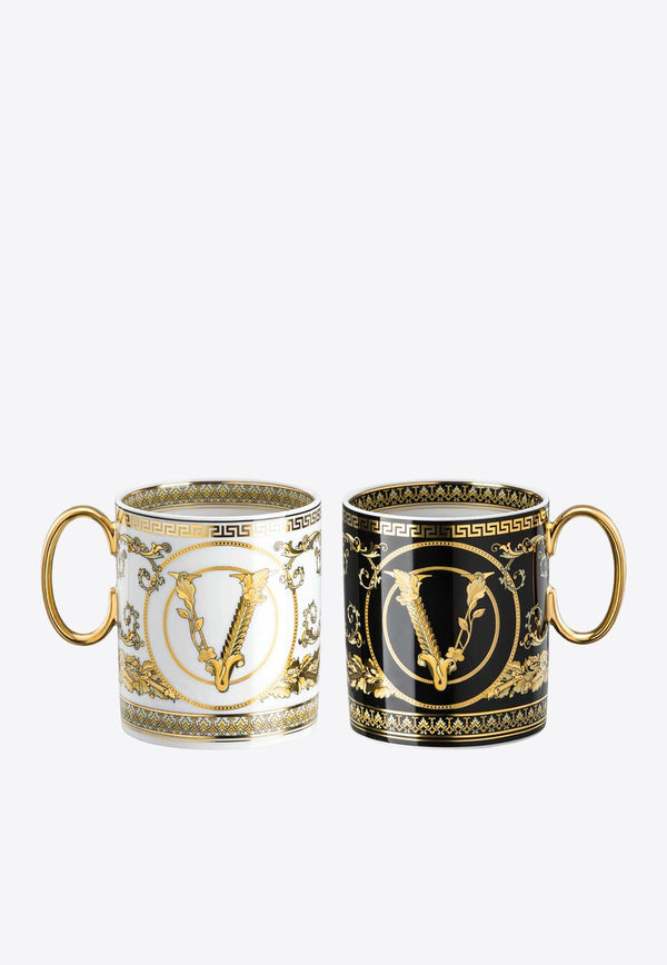 Versace Home Collection Virtus Gala Porcelain Mug Gift Set - Set of 2 Multicolor 19335-403729-15505+19335-403730-15505