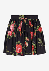 Floral Mini Skirt