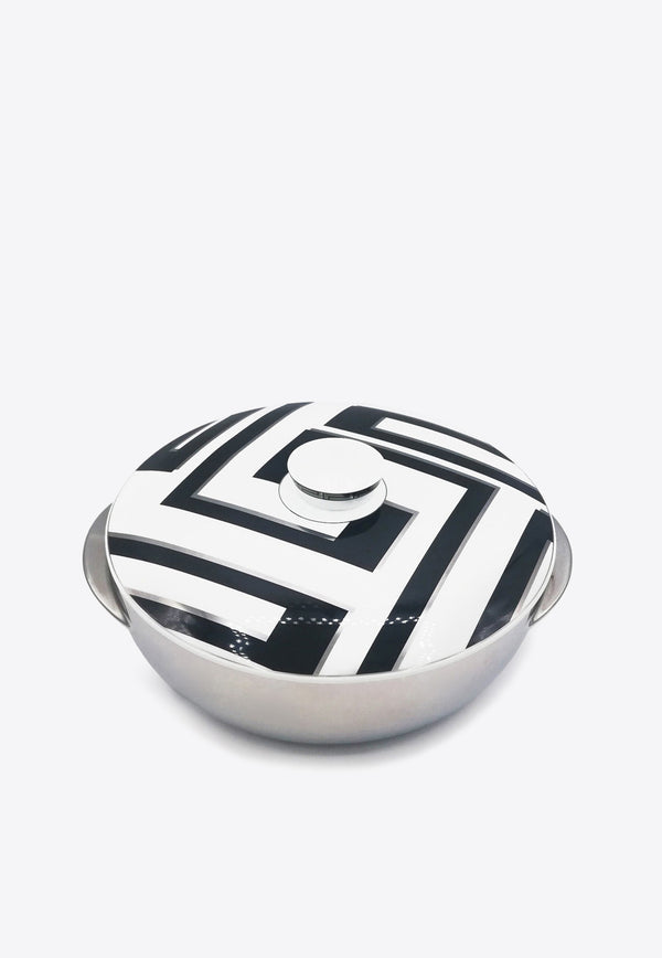 Versace Home Collection Dedalo Vegetable Bowl with Cover White 19750-403612