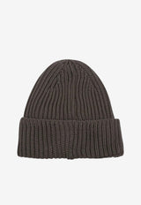 C.P. Company Googles Ribbed Beanie Brown 19CMAC742A005509A_BROWN