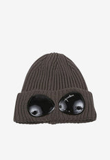 C.P. Company Googles Ribbed Beanie Brown 19CMAC742A005509A_BROWN