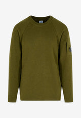 C.P. Company Signature Lens Ribbed Sweater Olive 19CMKN040A110149A_OLIVE