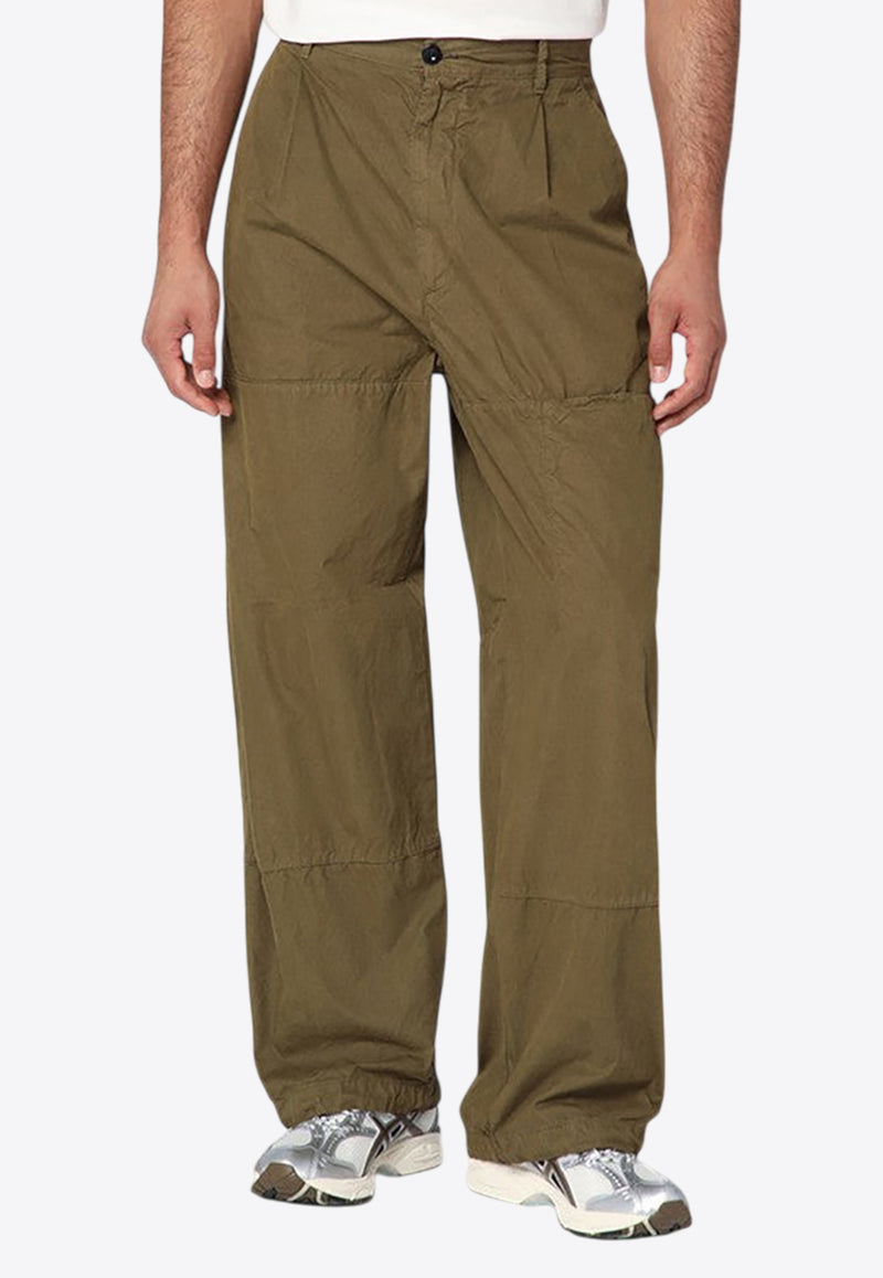 C.P. Company Logo Patch Straight Pants Green 19CMPA065A110324G/R_CPCOM-652