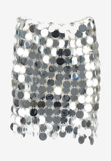 Paco Rabanne Sparkle Discs and Rings Mini Skirt Silver 19EIJU010_PS0133_P040