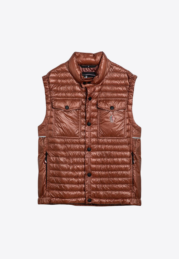 Moncler Grenoble Ollon Zip-Up Padded Down Vest Red 1A000-14539YL/O_MONGR-271
