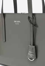 Prada Medium 1995 Re-Edition Brushed Leather Tote Bag Gray 1BA350OOOZO6/M_PRADA-F03HH