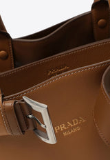 Prada Large Belted Leather Top Handle Bag Caramel 1BA416DBO2CY9/O_PRADA-F03BH