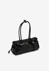 Prada Medium Leather Top Handle Bag Black 1BA426MOO2CYR/Q_PRADA-F0002