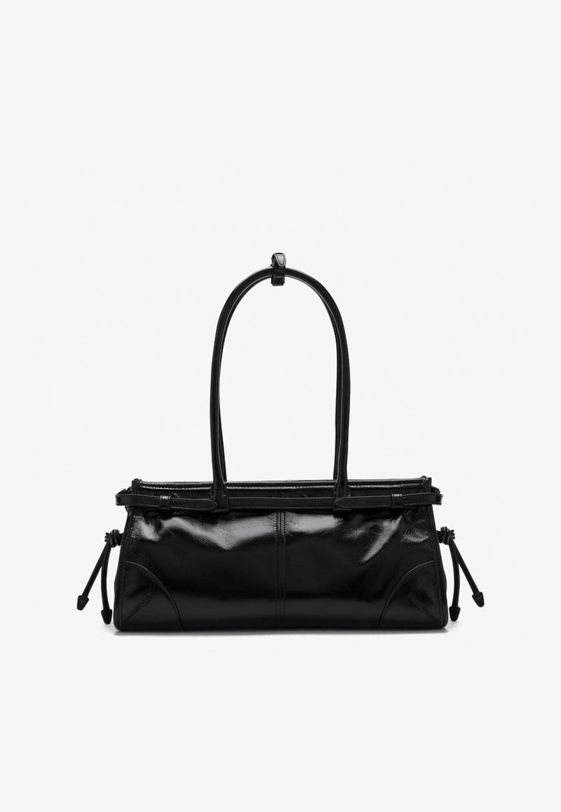 Prada Medium Leather Top Handle Bag Black 1BA426MOO2CYR/Q_PRADA-F0002