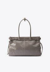 Prada Large Leather Shoulder Bag Gray 1BA433MOO2CYR/Q_PRADA-F03SF