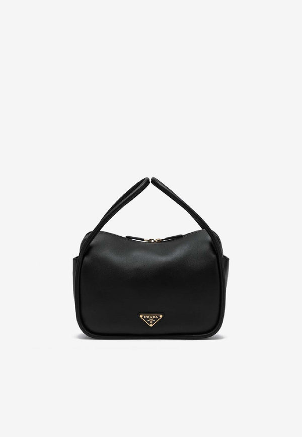 Prada Darling Grained Leather Handbag Black 1BA451OVO2CYS/S_PRADA-F0002
