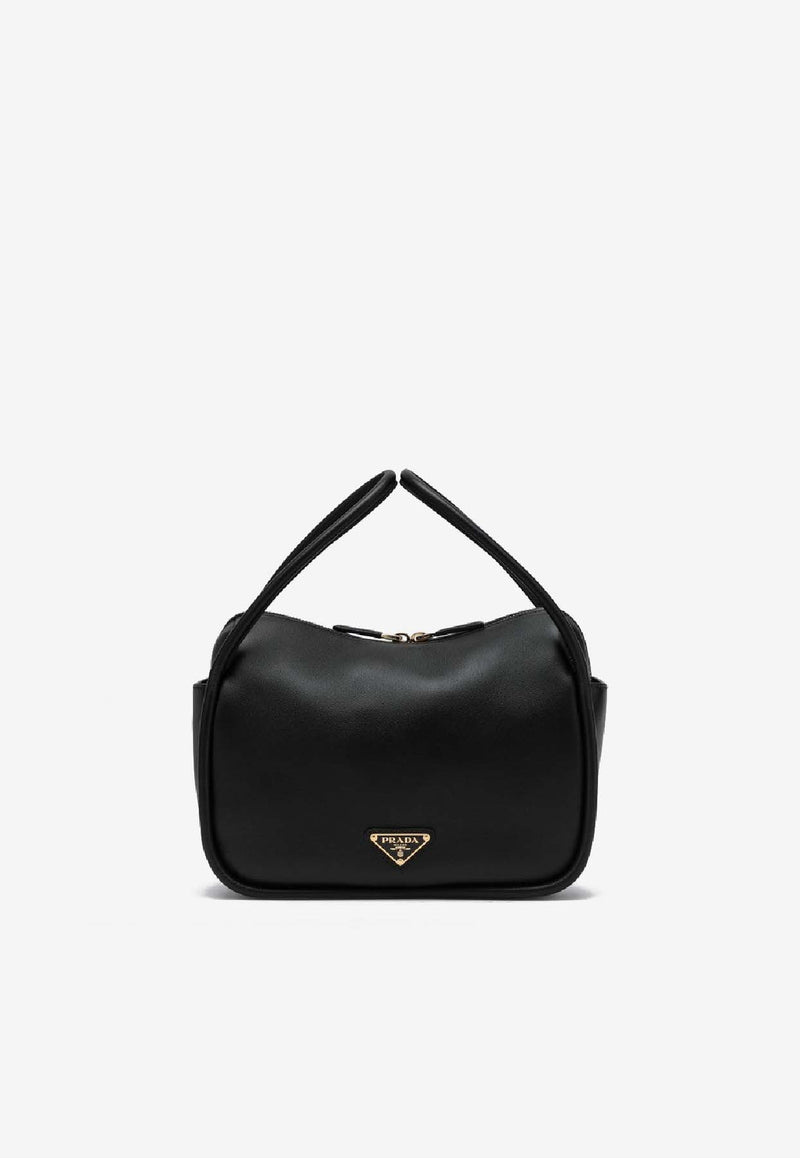 Prada Darling Grained Leather Handbag Black 1BA451OVO2CYS/S_PRADA-F0002