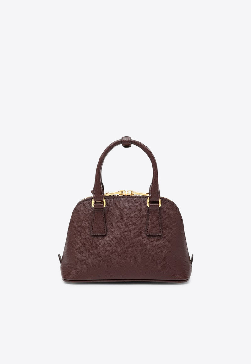 Prada Promenade Saffiano Leather Top Handle Bag Burgundy 1BA851EOONZV/R_PRADA-F0007